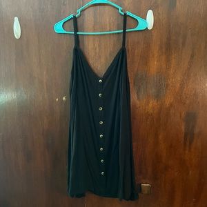 Torrid Crop Stretch Challis Fit Flare Cami Black